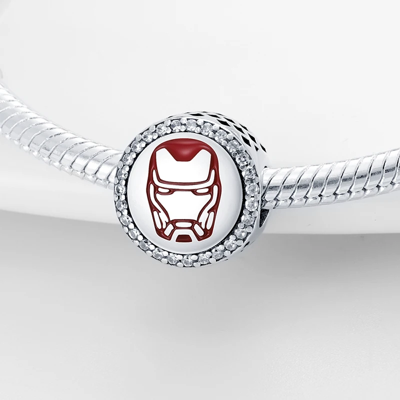 NEW in movie Spider-man Charm Beads Iron Man Fits Charms Original Bracelet Women 925 Silver Pendant Jewelry DIY Gift