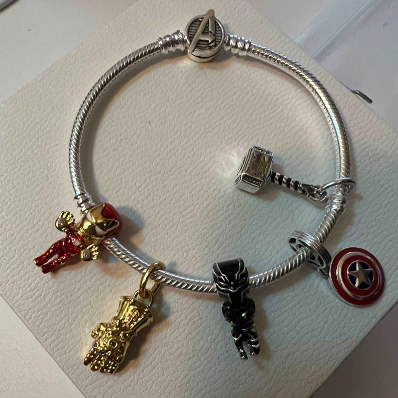 NEW in movie Spider-man Charm Beads Iron Man Fits Charms Original Bracelet Women 925 Silver Pendant Jewelry DIY Gift