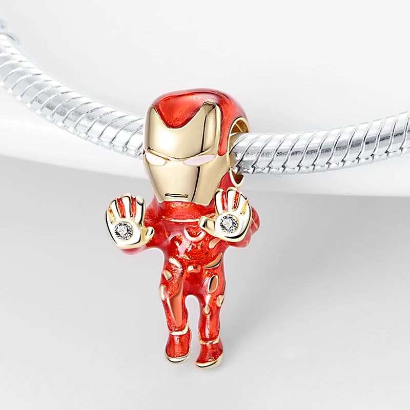 NEW in movie Spider-man Charm Beads Iron Man Fits Charms Original Bracelet Women 925 Silver Pendant Jewelry DIY Gift