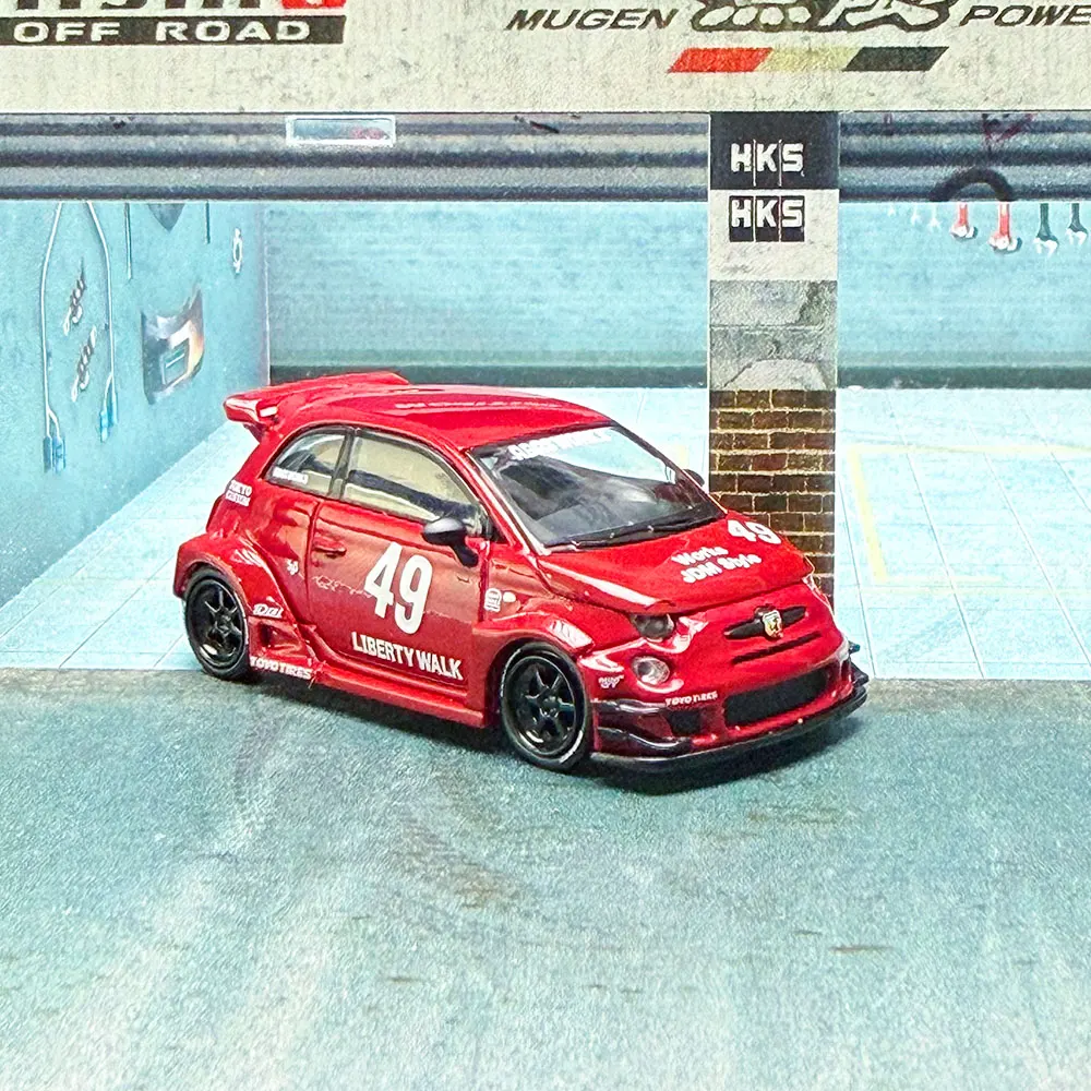 MGT 1/64 LB-WORKS X Abas Works ABARTH 595 Alloy Diecast Model Car Collection Toy Station Vehicle Gift(Without Packaging)