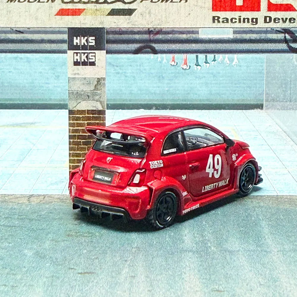 MGT 1/64 LB-WORKS X Abas Works ABARTH 595 Alloy Diecast Model Car Collection Toy Station Vehicle Gift(Without Packaging)