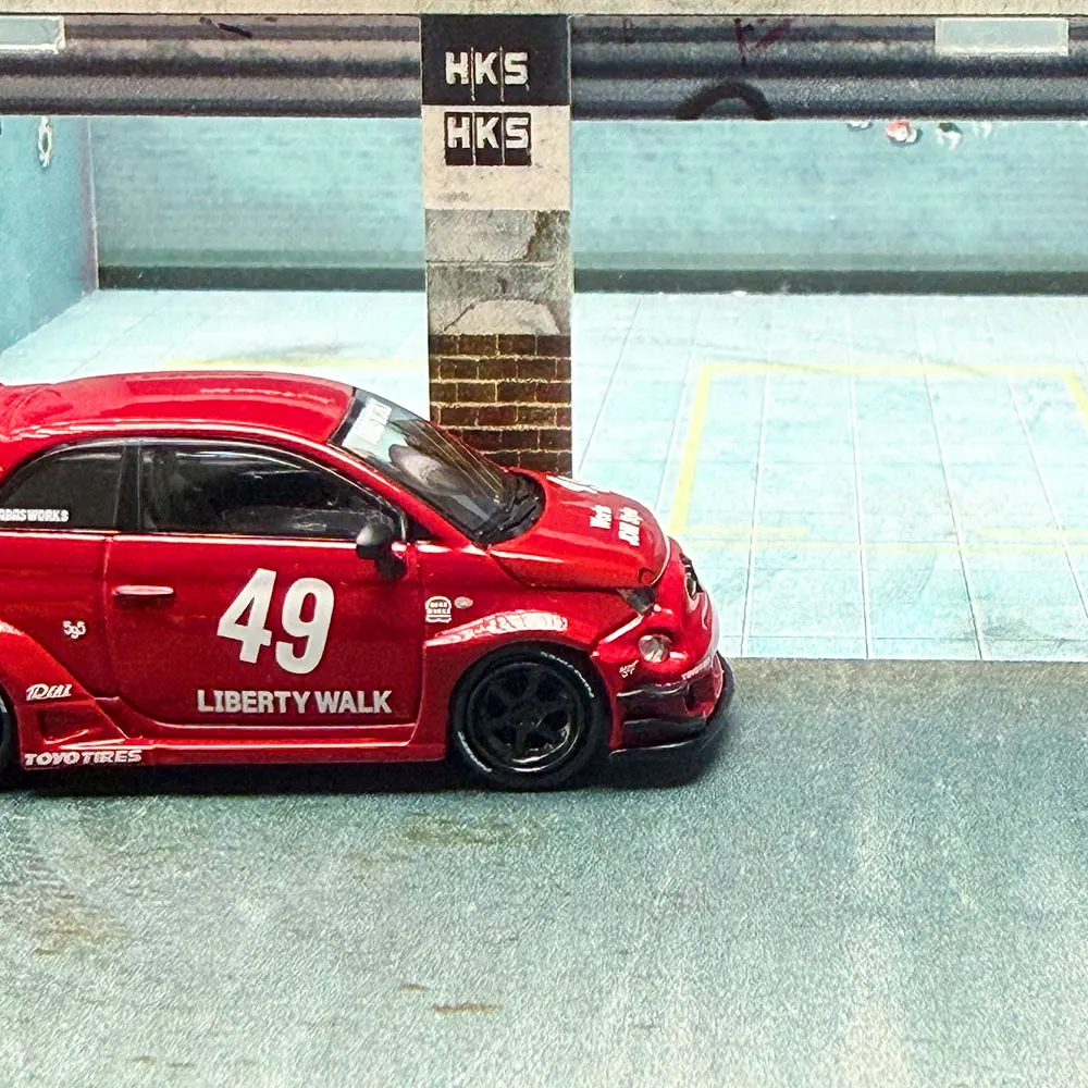MGT 1/64 LB-WORKS X Abas Works ABARTH 595 Alloy Diecast Model Car Collection Toy Station Vehicle Gift(Without Packaging)