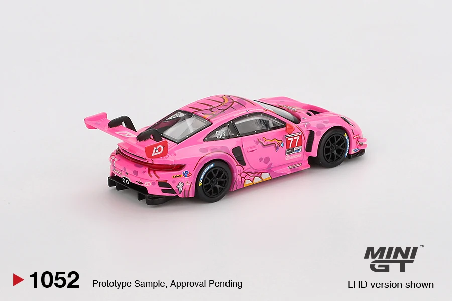 MINIGT 1/64 Porsche 911 GT3 R (992) #77 AO Racing MGT01218-CH Car Alloy Toys Diecast Metal Model Kids Toys Boys