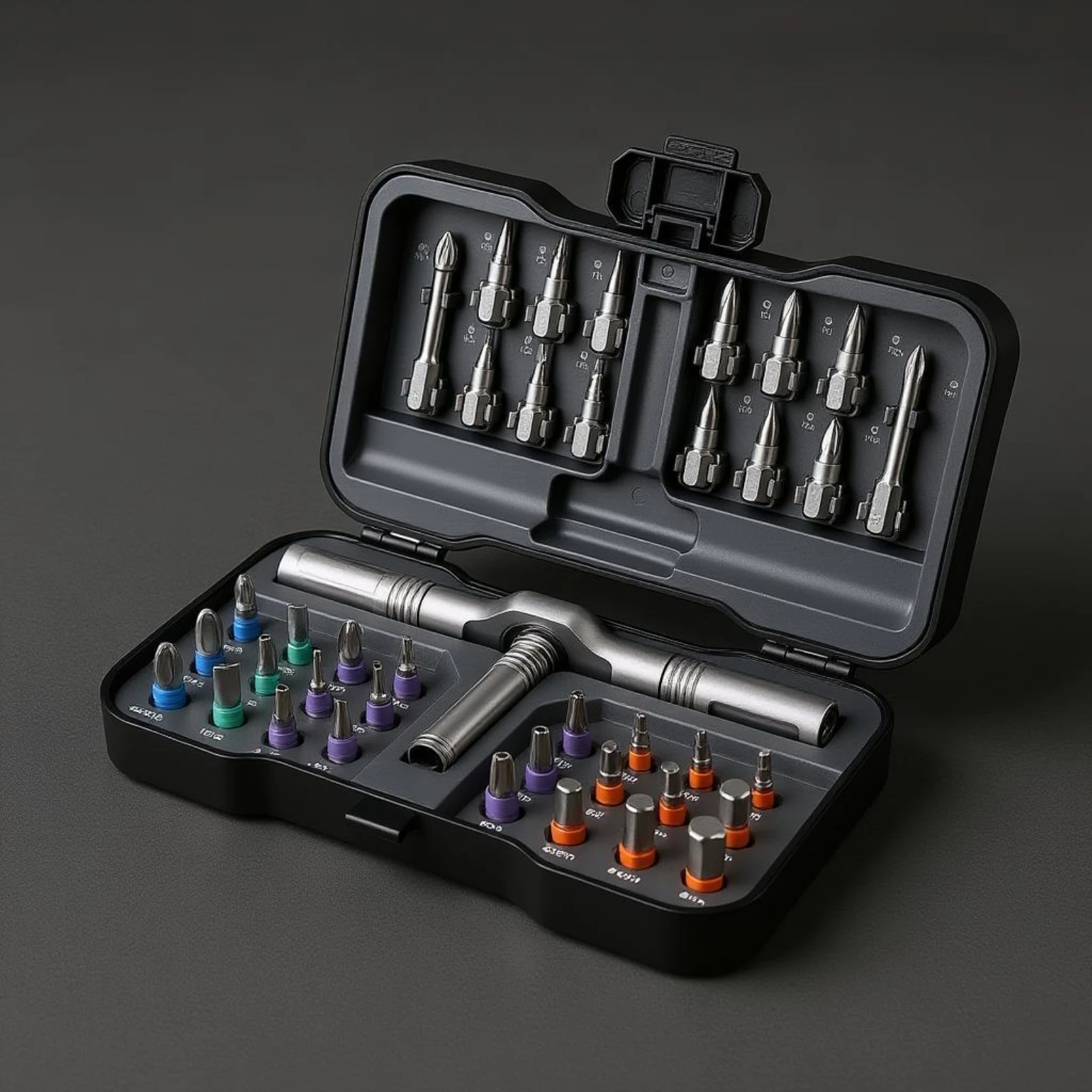 38-in-1 Precision Ratcheting Screwdriver Set Compact Multi Bit Screwdriver Kit Repair Tool Portable Organized Storage