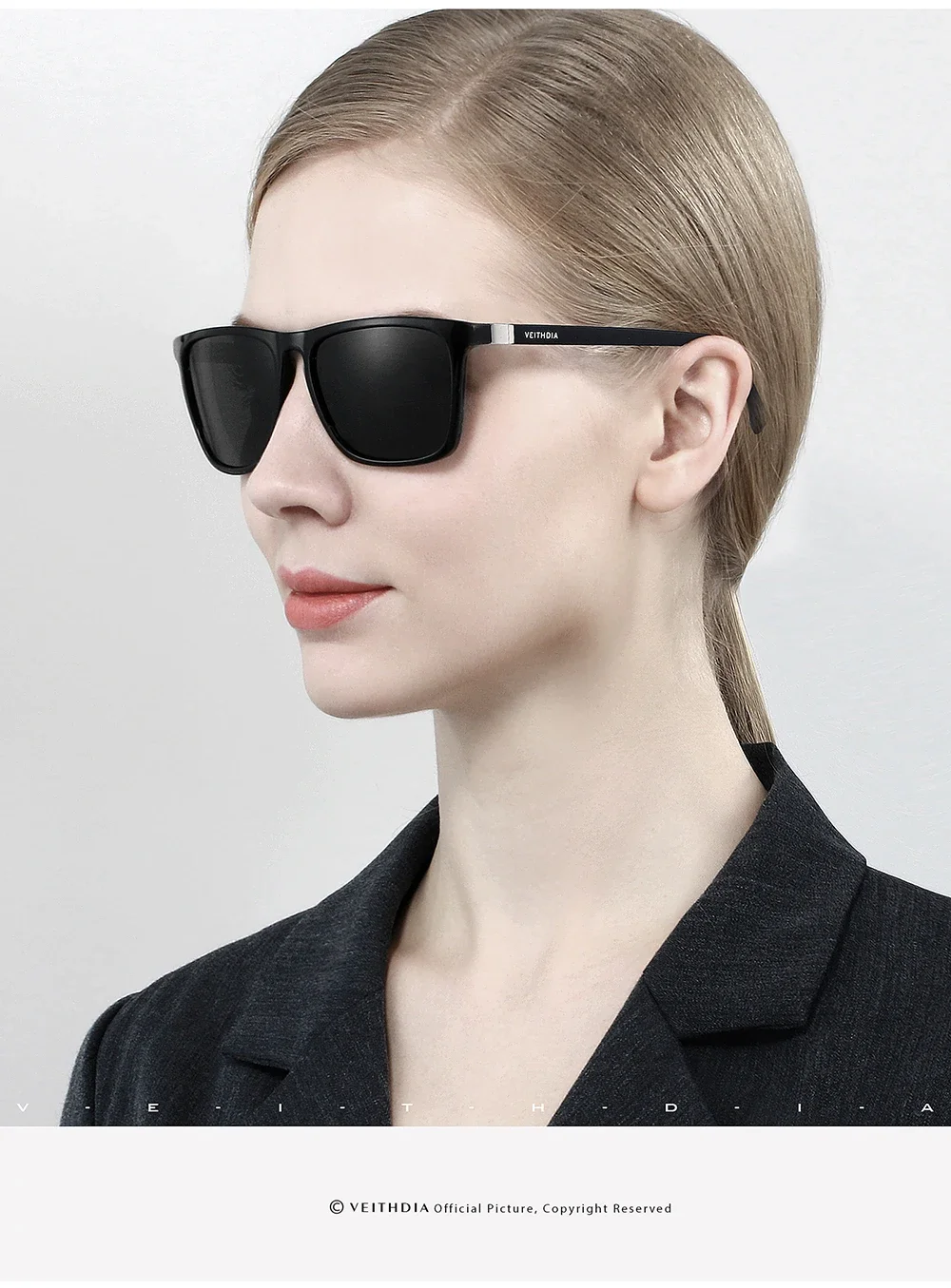 VEITHDIA Brand New Sunglasses Unisex Retro TR90 Sunglasses Polarized UV400 Lens Vintage Eyewear Sun Glasses For Men/Women 7521