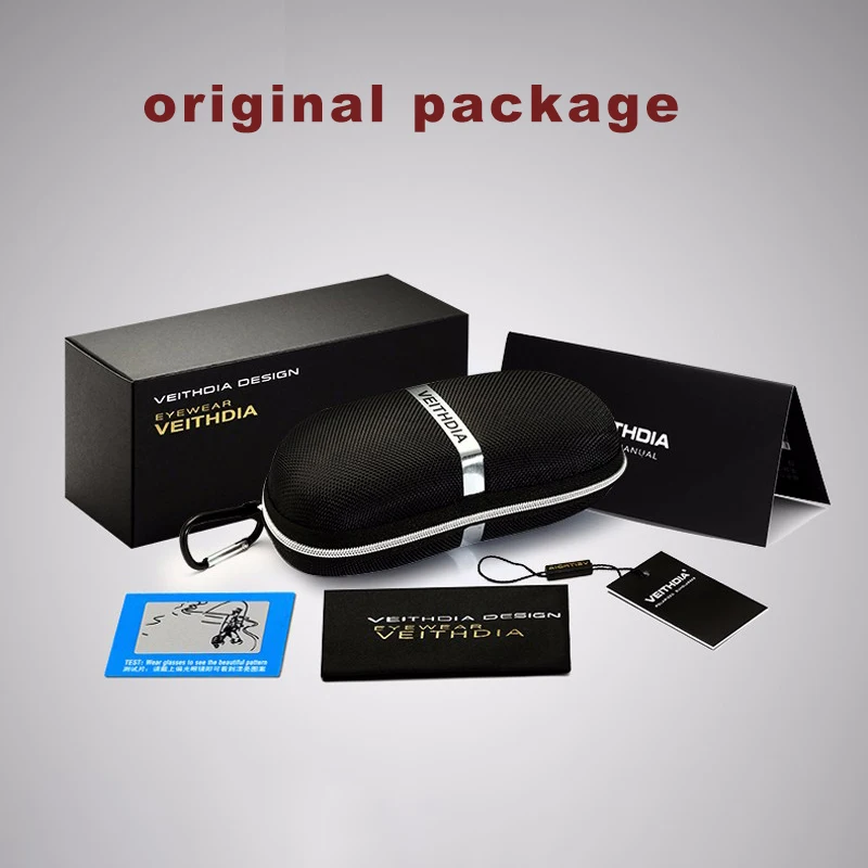VEITHDIA Brand New Sunglasses Unisex Retro TR90 Sunglasses Polarized UV400 Lens Vintage Eyewear Sun Glasses For Men/Women 7521