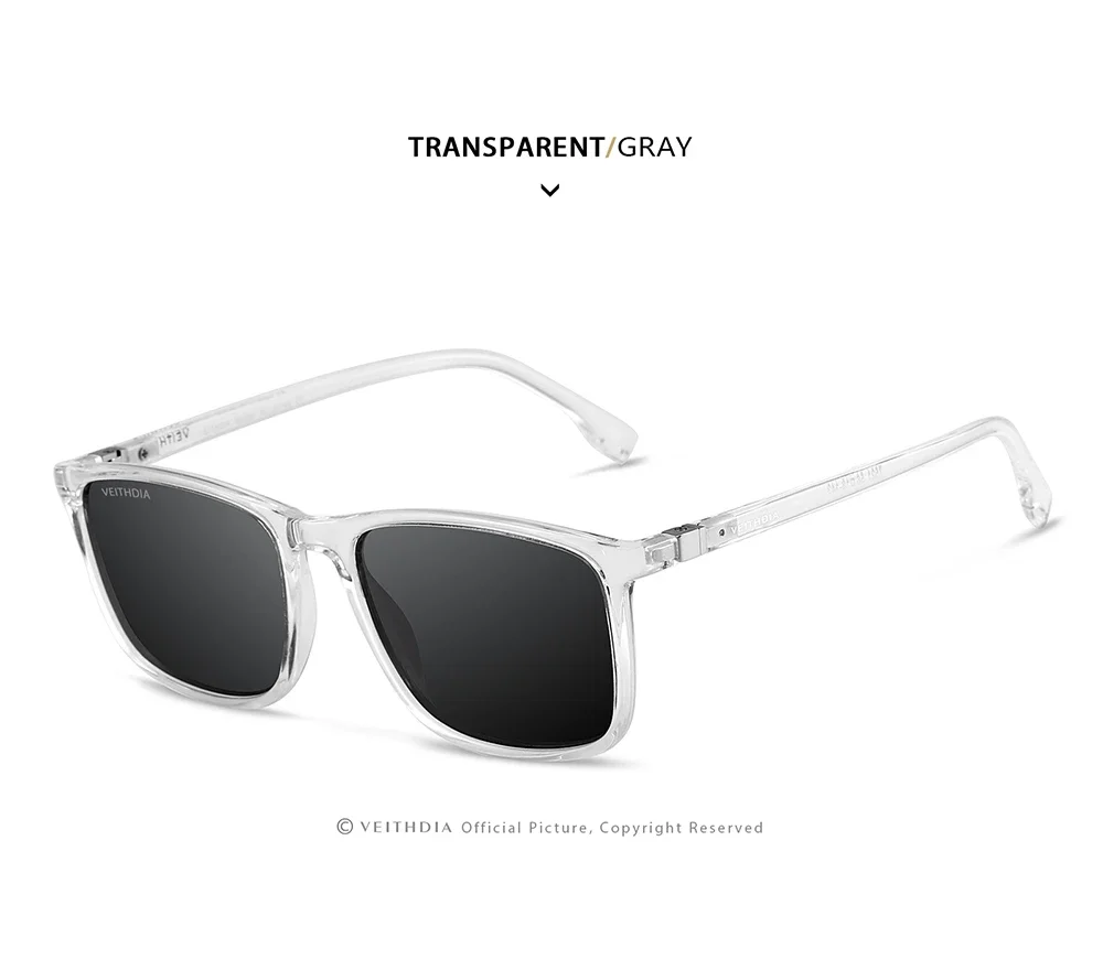 VEITHDIA Brand New Sunglasses Unisex Retro TR90 Sunglasses Polarized UV400 Lens Vintage Eyewear Sun Glasses For Men/Women 7521