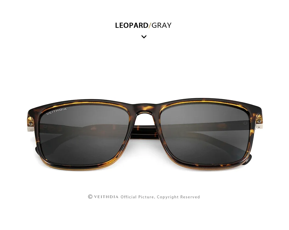 VEITHDIA Brand New Sunglasses Unisex Retro TR90 Sunglasses Polarized UV400 Lens Vintage Eyewear Sun Glasses For Men/Women 7521