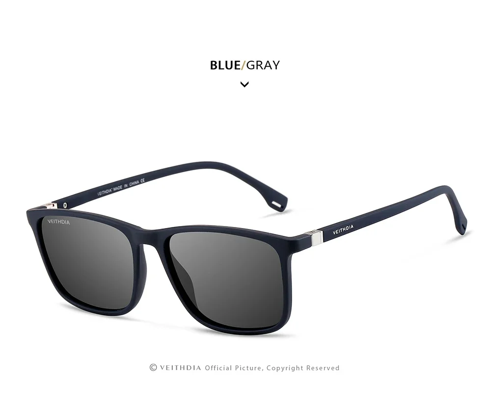 VEITHDIA Brand New Sunglasses Unisex Retro TR90 Sunglasses Polarized UV400 Lens Vintage Eyewear Sun Glasses For Men/Women 7521
