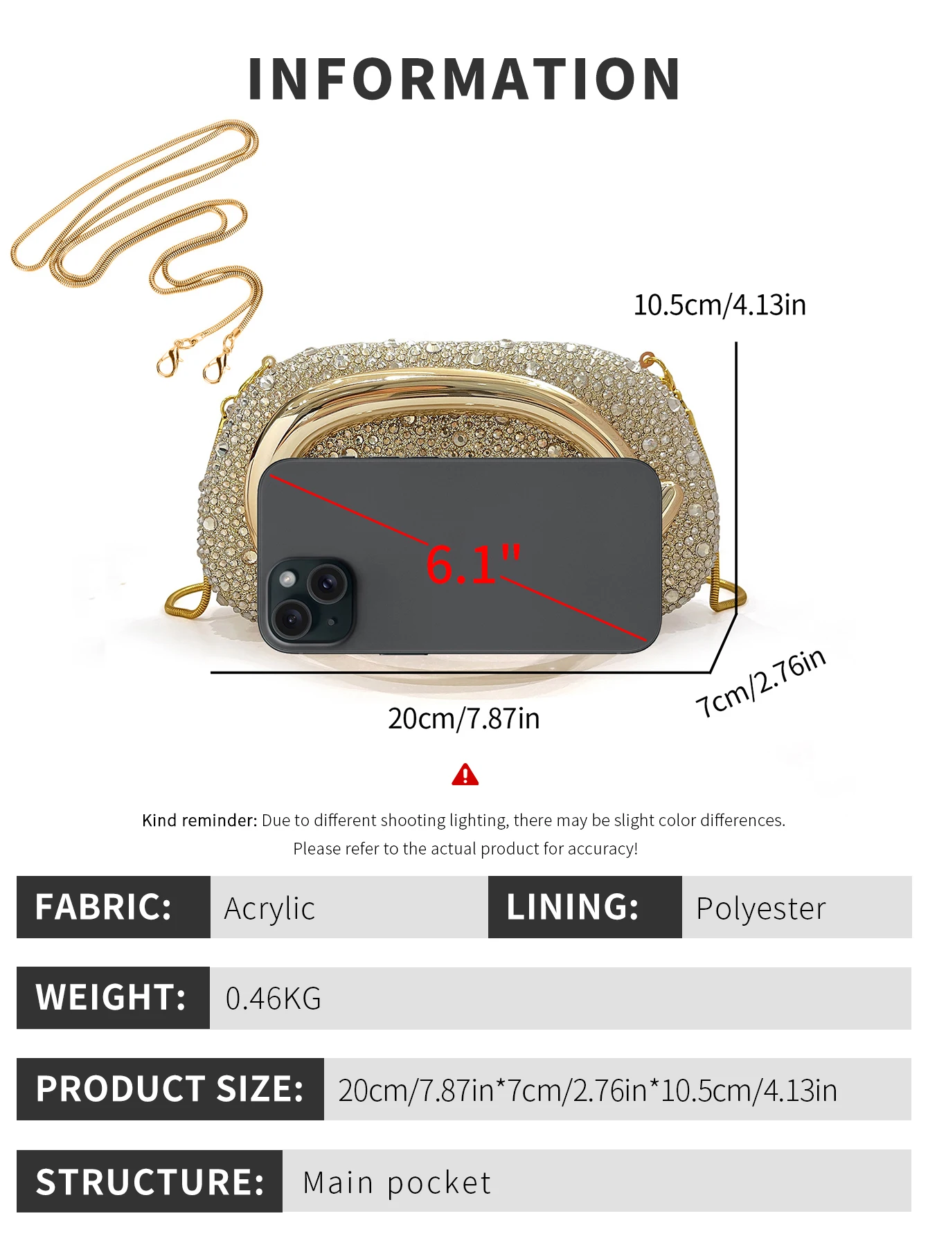 Sparkling Crystal Diamond Women's Evening Clutch Luxury Elegant Round Box Shaped Chain Bag Banquet Party Shoulder Crossbody Bag
