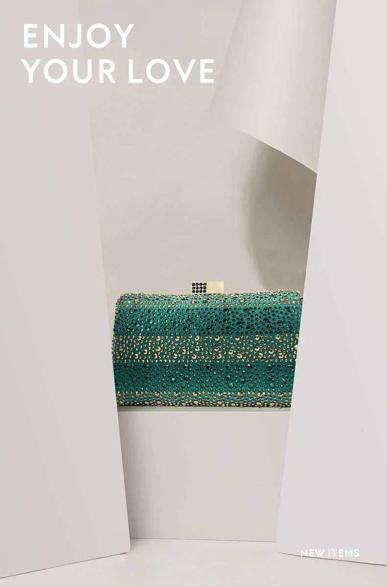 2026 Nigerian Women Heel Ladies Italian Luxury Design Green Shoes And Bag Set Decorated with Rhinestone Handbag Wedding Party