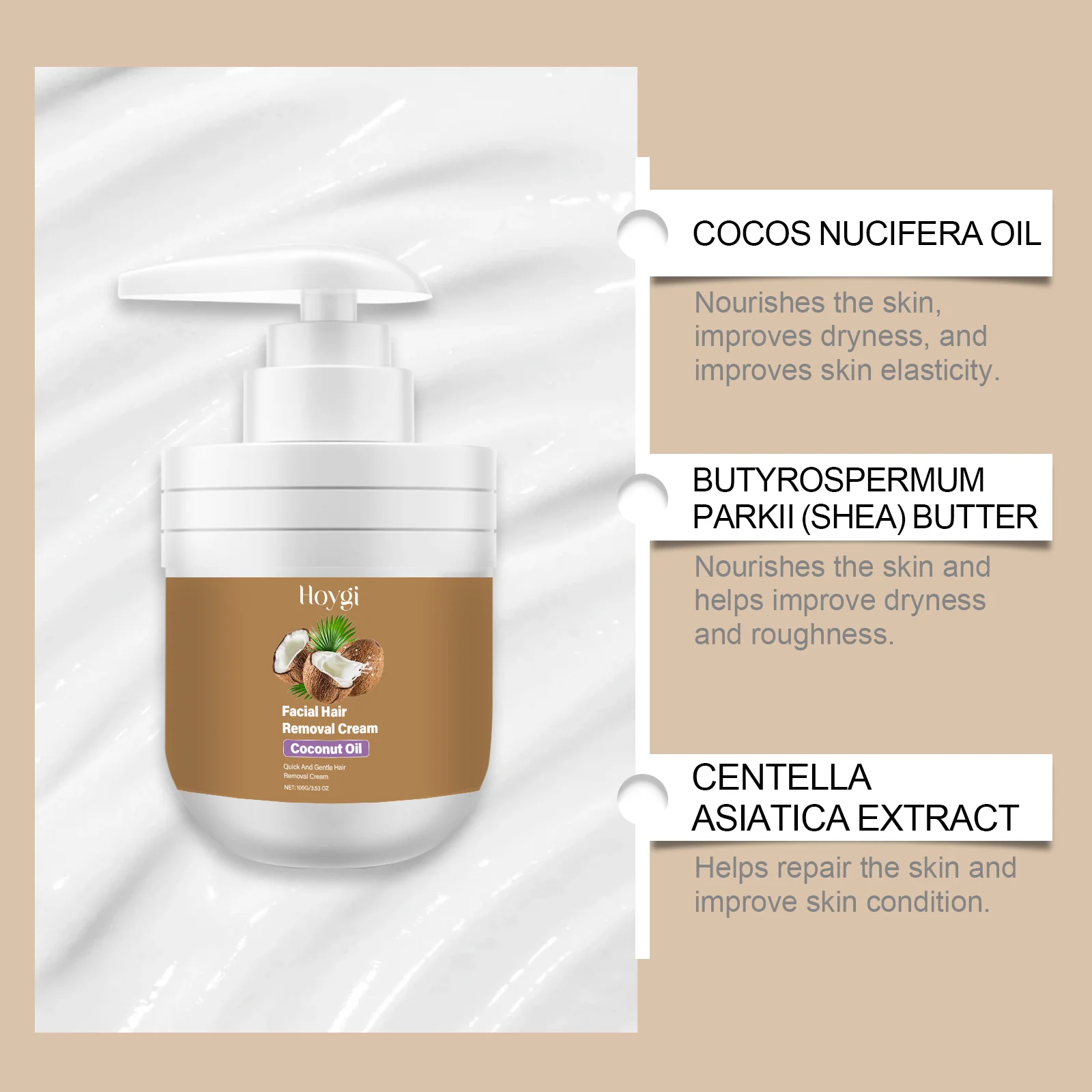 Face Hair Removal Cream Painless Not Stimulating Reduce Redness Soothing Growth Inhibitor Smoothing Body Armpit Depilatory Cream