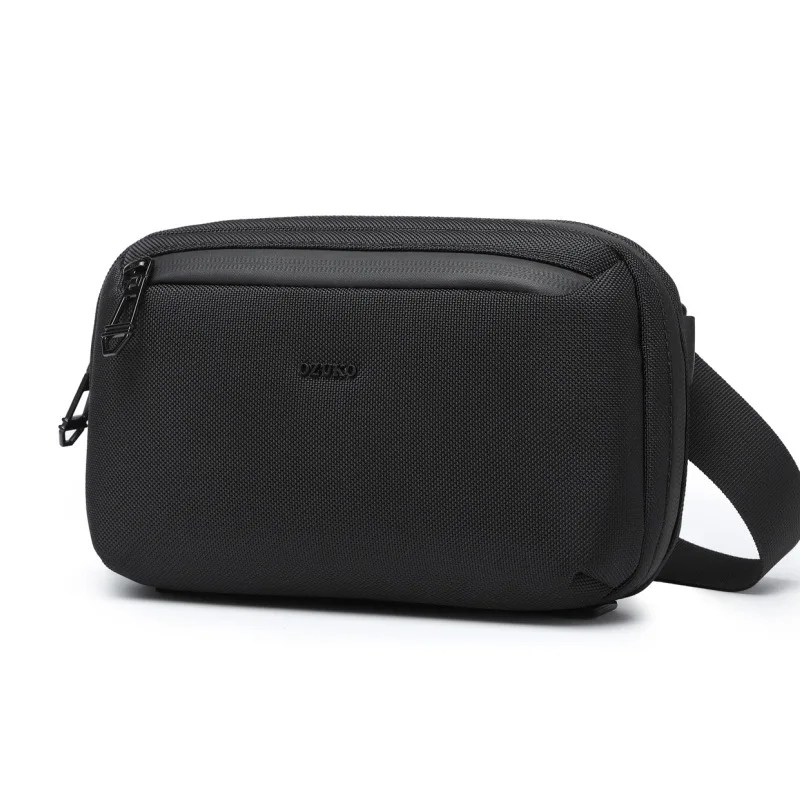OZUKO Men's Handbag Multi Functional Commuter Crossbody Bag Simple Waterproof Multi Zone Digital Storage Bag