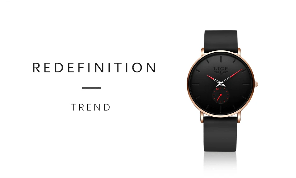 LIGE New Fashion Mens Watches Top Brand Luxury Sports Waterproof Simple UltraThin Quartz Watch Man Clock Relogio Masculino+Box