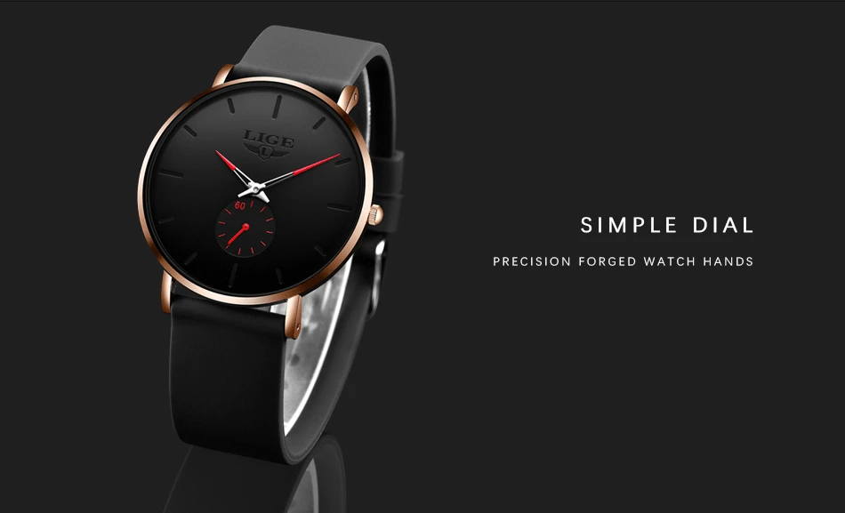 LIGE New Fashion Mens Watches Top Brand Luxury Sports Waterproof Simple UltraThin Quartz Watch Man Clock Relogio Masculino+Box