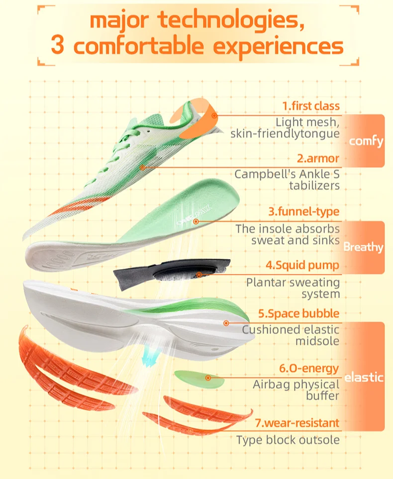 ONEMIX Men's Running Shoes Cushion Sneakers Breathable Mesh Outdoor Athletic Height Increase Walking Shoes Size EU 34-47
