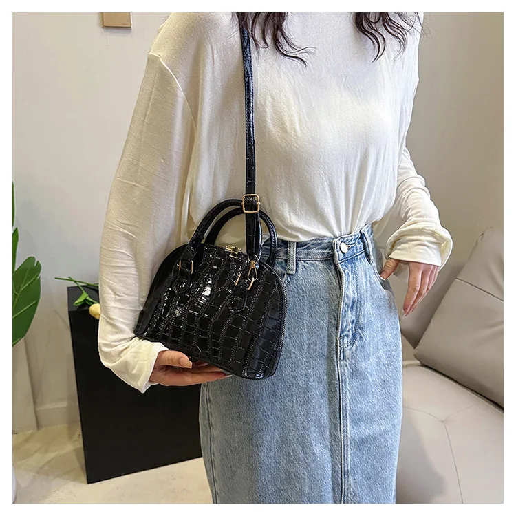 Retro Shoulder Bag Fashion Pu Leather New Women's Bag Waterproof Crocodile Pattern Versatile Crossbody Bag Hand Bags for Women