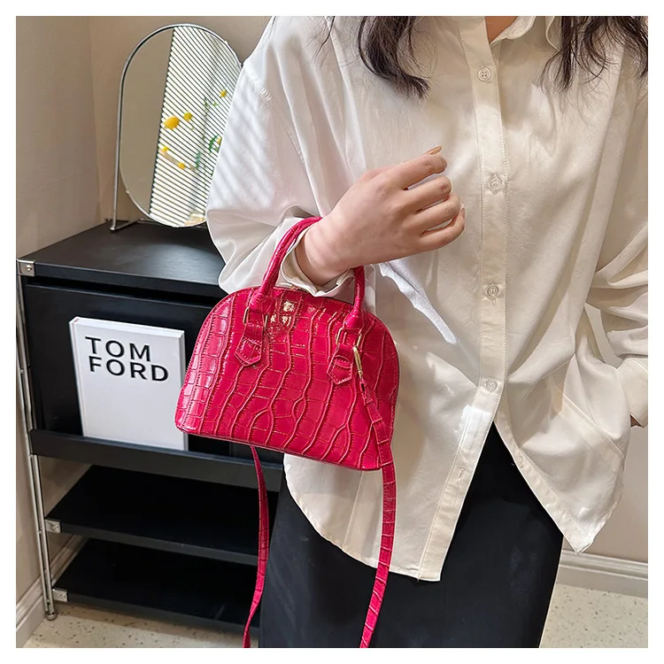Retro Shoulder Bag Fashion Pu Leather New Women's Bag Waterproof Crocodile Pattern Versatile Crossbody Bag Hand Bags for Women