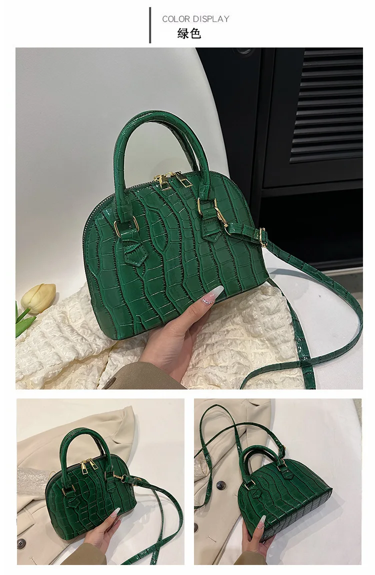 Retro Shoulder Bag Fashion Pu Leather New Women's Bag Waterproof Crocodile Pattern Versatile Crossbody Bag Hand Bags for Women