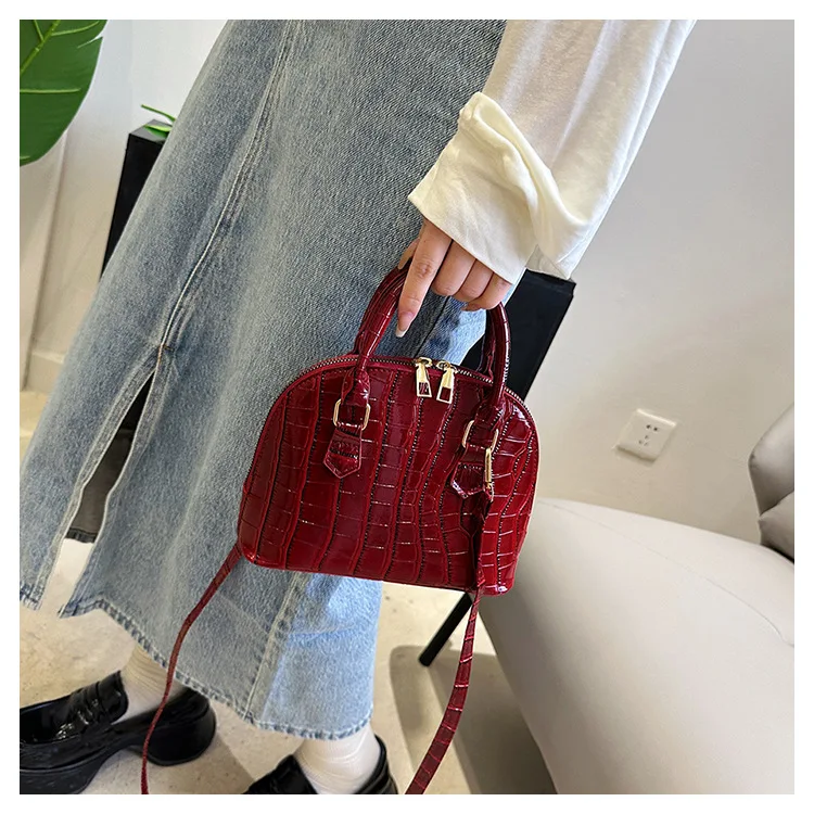 Retro Shoulder Bag Fashion Pu Leather New Women's Bag Waterproof Crocodile Pattern Versatile Crossbody Bag Hand Bags for Women