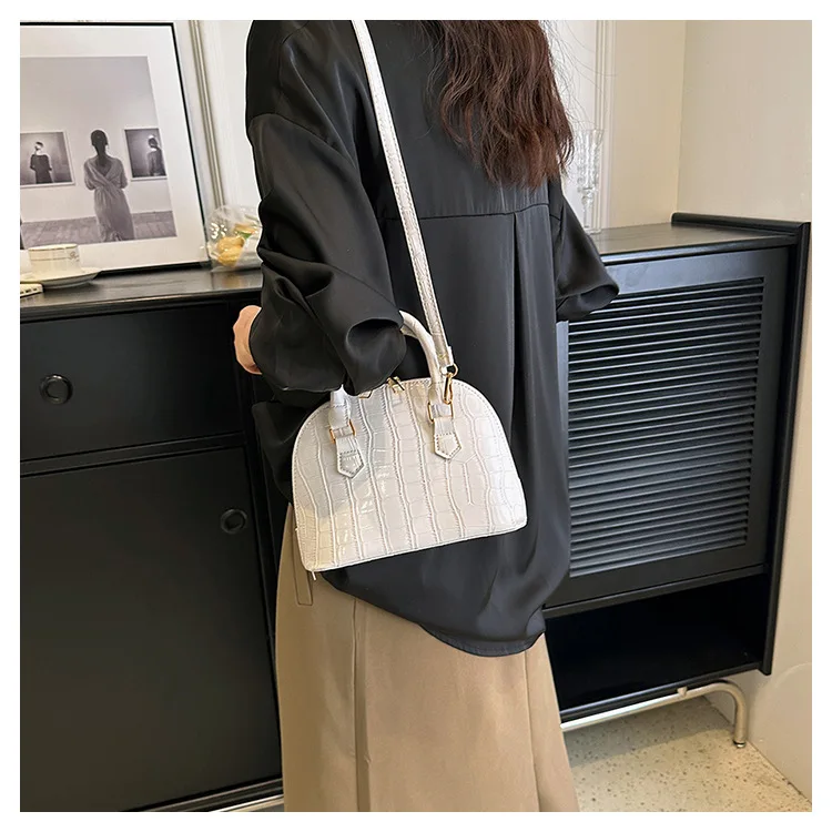 Retro Shoulder Bag Fashion Pu Leather New Women's Bag Waterproof Crocodile Pattern Versatile Crossbody Bag Hand Bags for Women