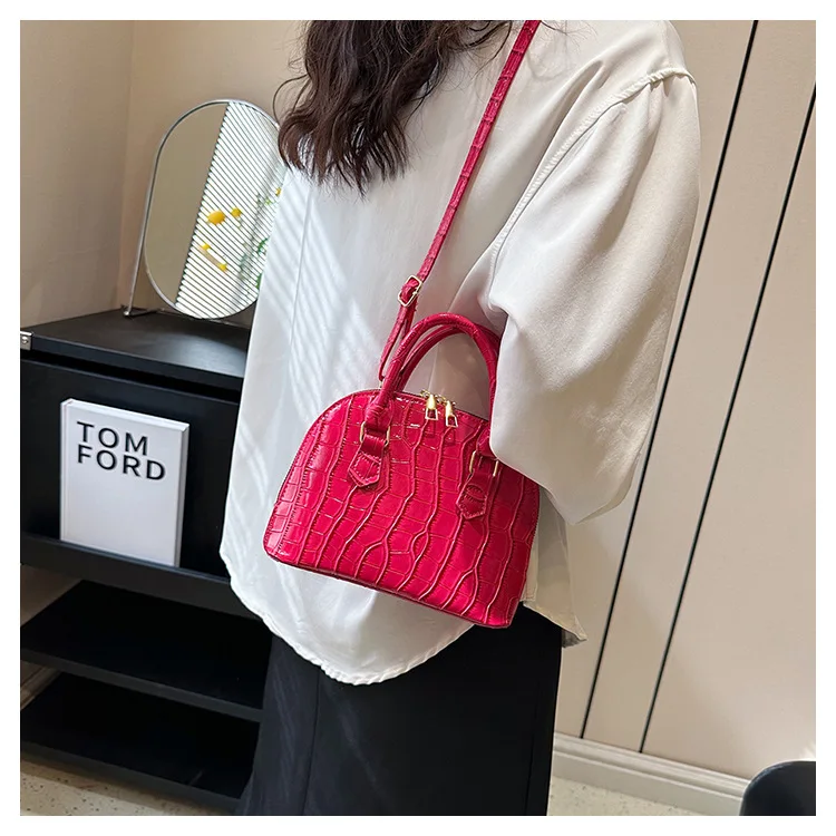 Retro Shoulder Bag Fashion Pu Leather New Women's Bag Waterproof Crocodile Pattern Versatile Crossbody Bag Hand Bags for Women