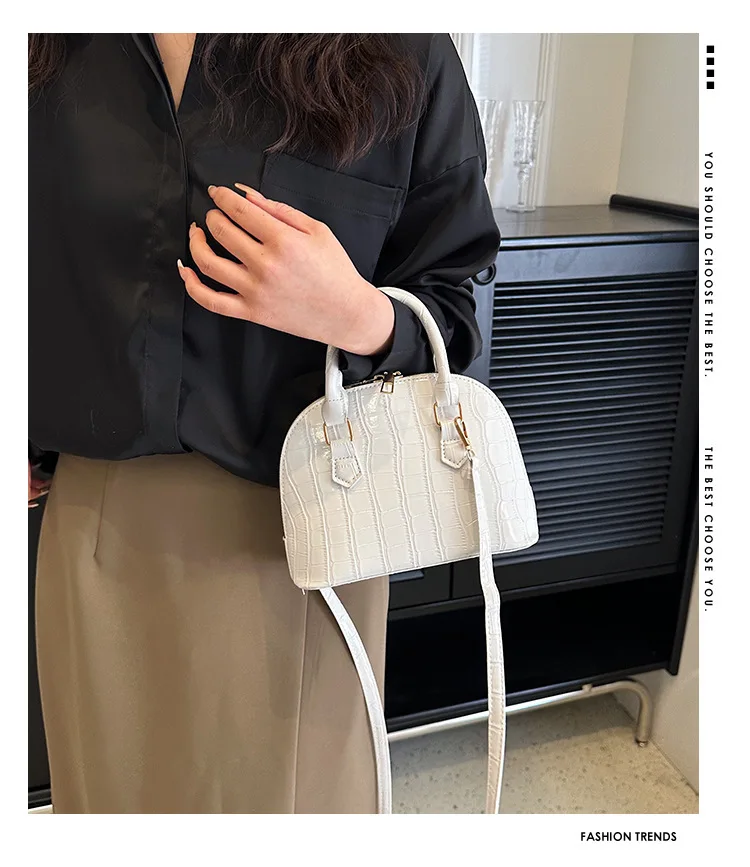 Retro Shoulder Bag Fashion Pu Leather New Women's Bag Waterproof Crocodile Pattern Versatile Crossbody Bag Hand Bags for Women