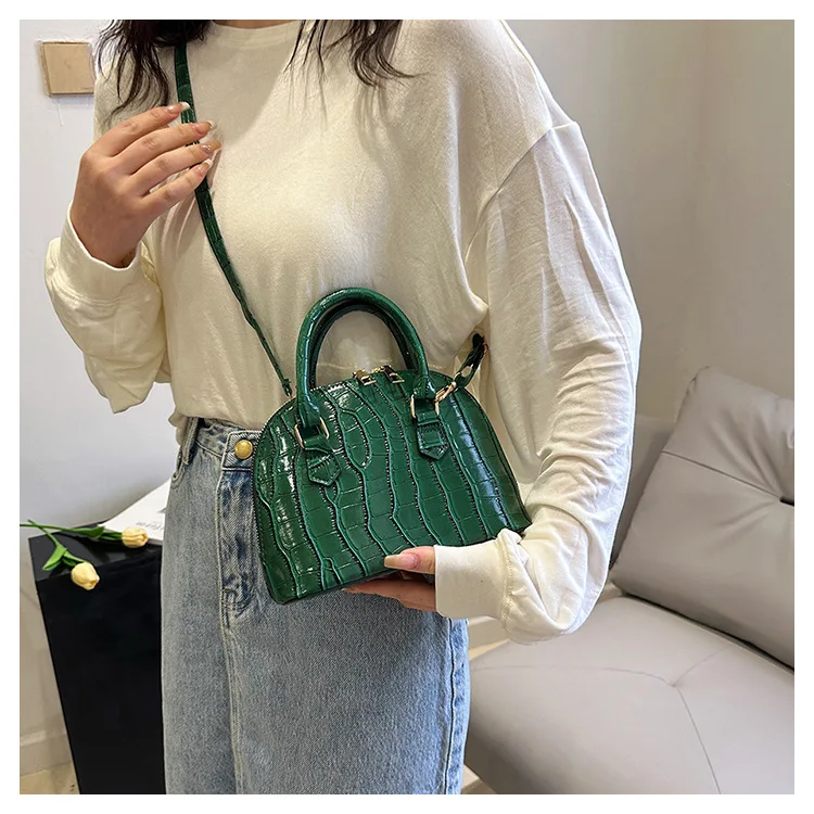 Retro Shoulder Bag Fashion Pu Leather New Women's Bag Waterproof Crocodile Pattern Versatile Crossbody Bag Hand Bags for Women