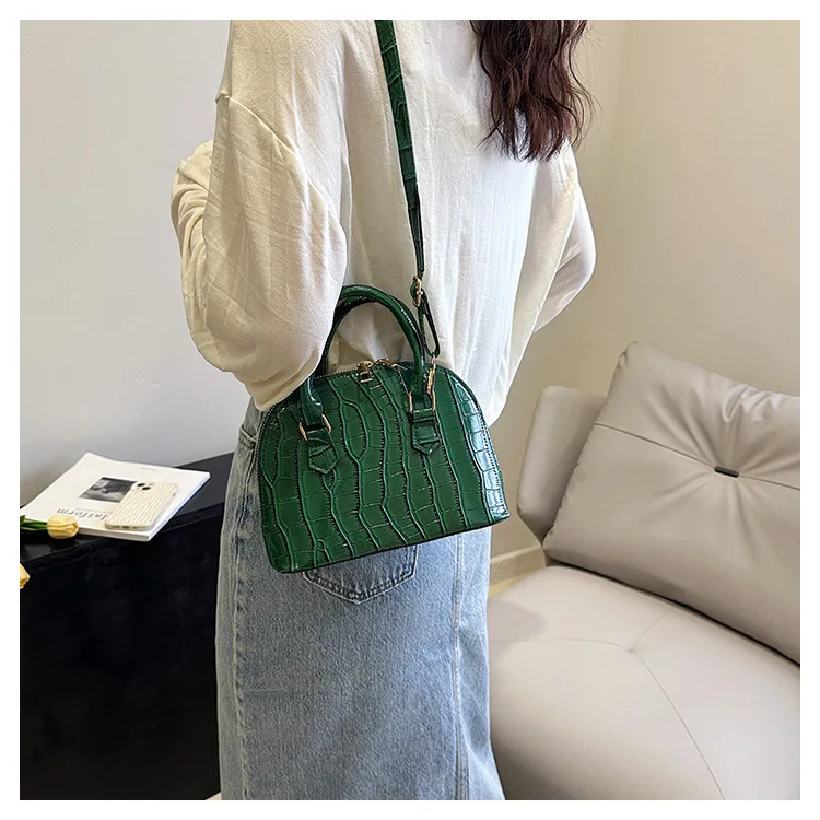 Retro Shoulder Bag Fashion Pu Leather New Women's Bag Waterproof Crocodile Pattern Versatile Crossbody Bag Hand Bags for Women