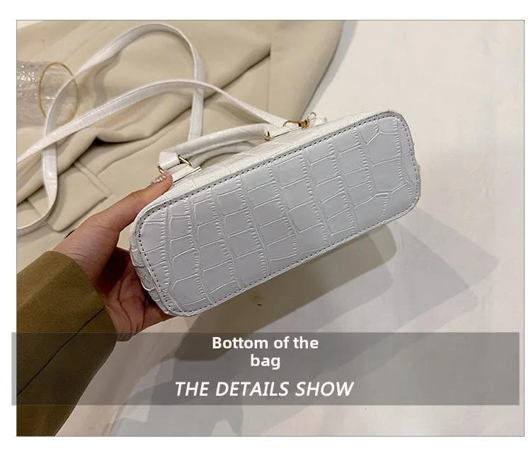 Retro Shoulder Bag Fashion Pu Leather New Women's Bag Waterproof Crocodile Pattern Versatile Crossbody Bag Hand Bags for Women