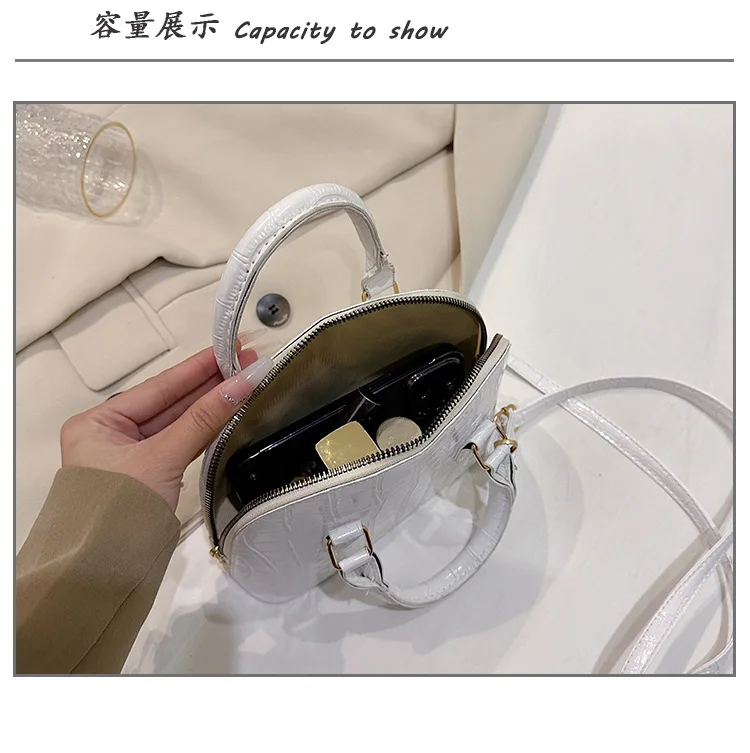 Retro Shoulder Bag Fashion Pu Leather New Women's Bag Waterproof Crocodile Pattern Versatile Crossbody Bag Hand Bags for Women