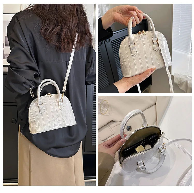 Retro Shoulder Bag Fashion Pu Leather New Women's Bag Waterproof Crocodile Pattern Versatile Crossbody Bag Hand Bags for Women