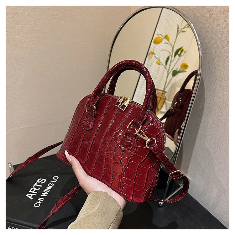 Retro Shoulder Bag Fashion Pu Leather New Women's Bag Waterproof Crocodile Pattern Versatile Crossbody Bag Hand Bags for Women