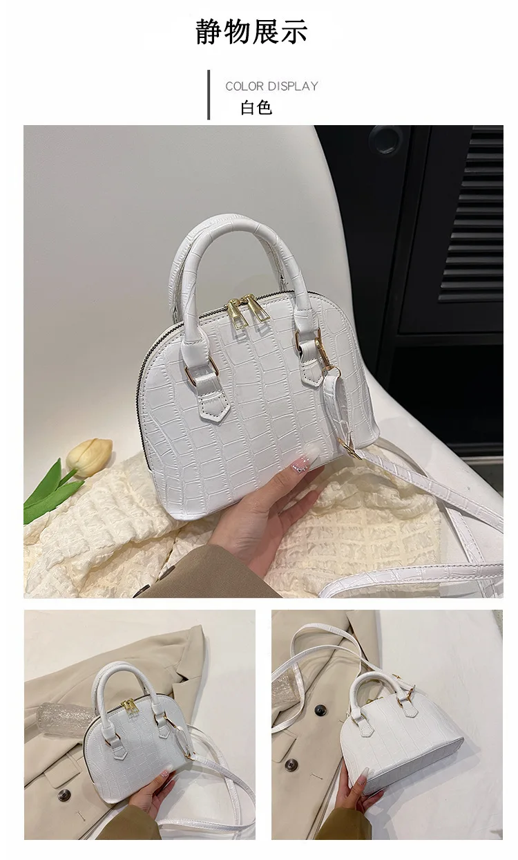 Retro Shoulder Bag Fashion Pu Leather New Women's Bag Waterproof Crocodile Pattern Versatile Crossbody Bag Hand Bags for Women