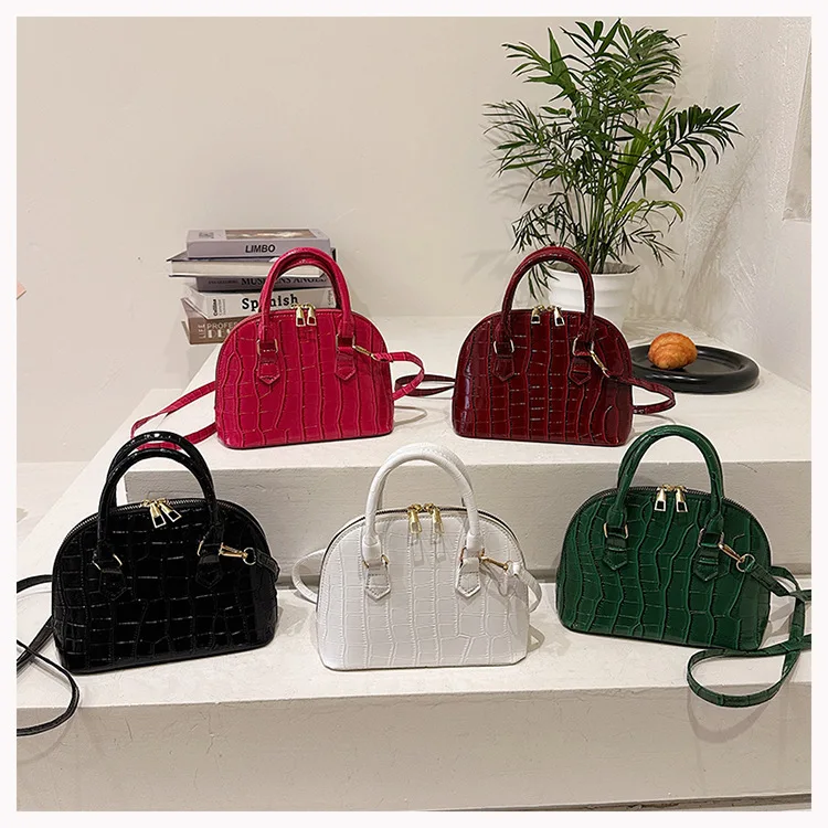 Retro Shoulder Bag Fashion Pu Leather New Women's Bag Waterproof Crocodile Pattern Versatile Crossbody Bag Hand Bags for Women