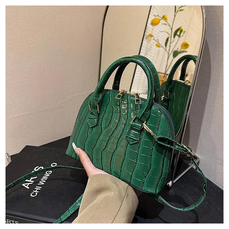 Retro Shoulder Bag Fashion Pu Leather New Women's Bag Waterproof Crocodile Pattern Versatile Crossbody Bag Hand Bags for Women