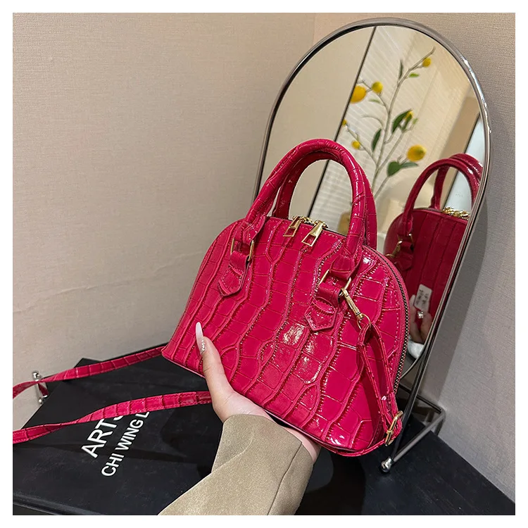 Retro Shoulder Bag Fashion Pu Leather New Women's Bag Waterproof Crocodile Pattern Versatile Crossbody Bag Hand Bags for Women
