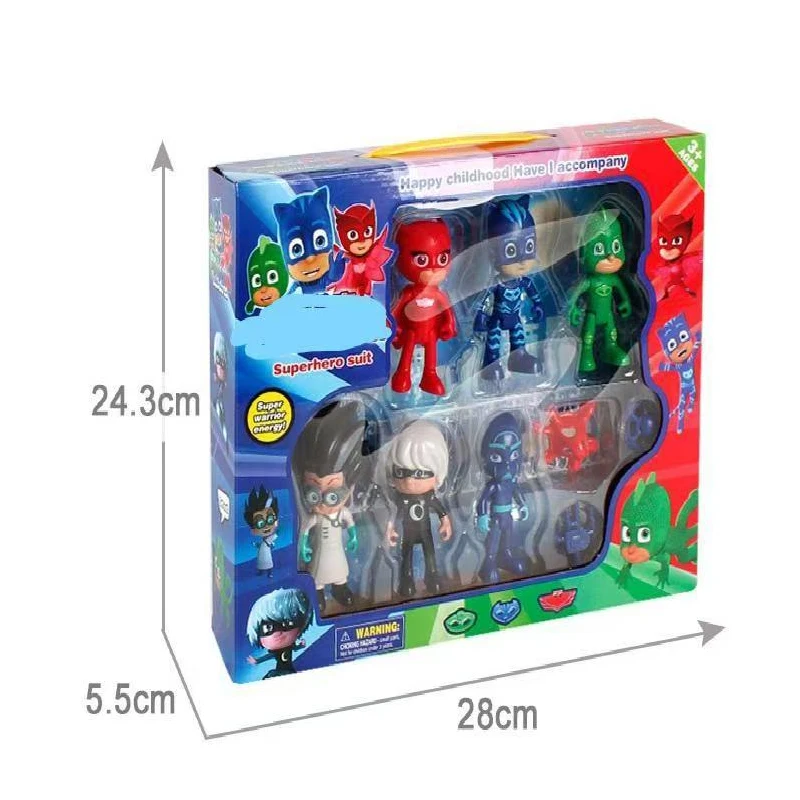 Masked Pajama Hero Sleepy Hero Masked Hero 6-Piece Jointed Action Figure Transformable Collectible Toy Set
