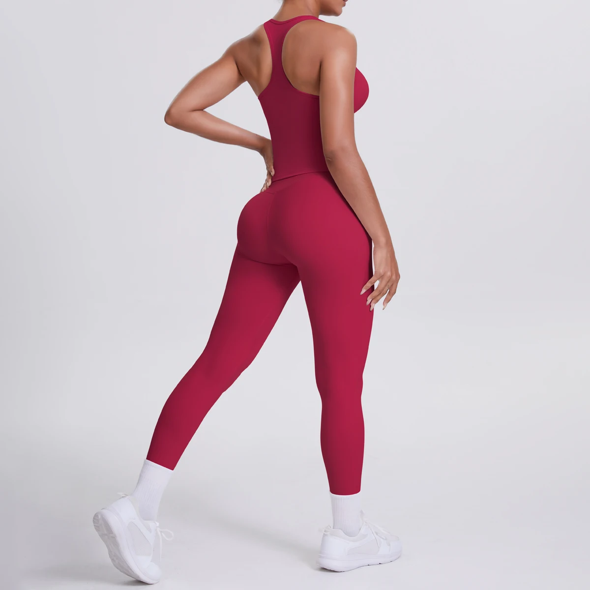 Yoga Top Set Fitness Gym Suit Training Sleeveless Sport Gym Tops Crossover Back Sports Underwear Tummy Control Slimming