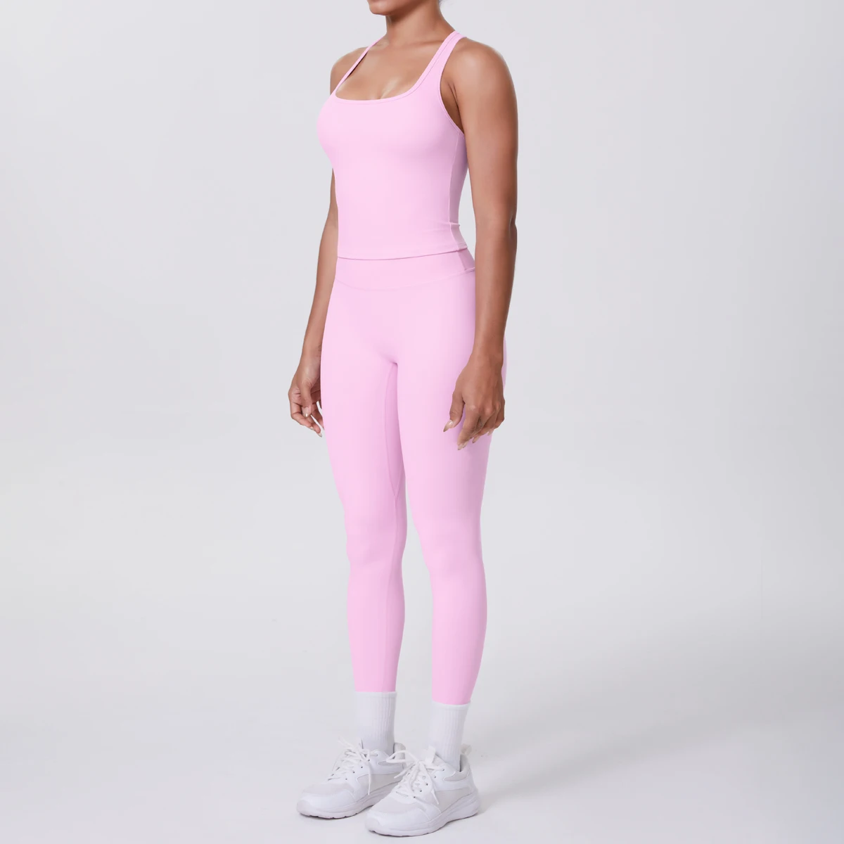 Yoga Top Set Fitness Gym Suit Training Sleeveless Sport Gym Tops Crossover Back Sports Underwear Tummy Control Slimming