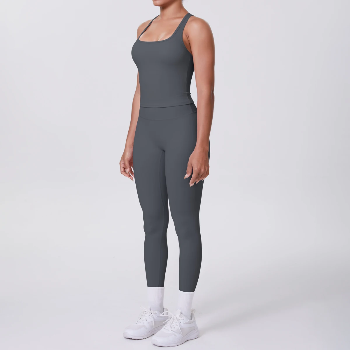 Yoga Top Set Fitness Gym Suit Training Sleeveless Sport Gym Tops Crossover Back Sports Underwear Tummy Control Slimming