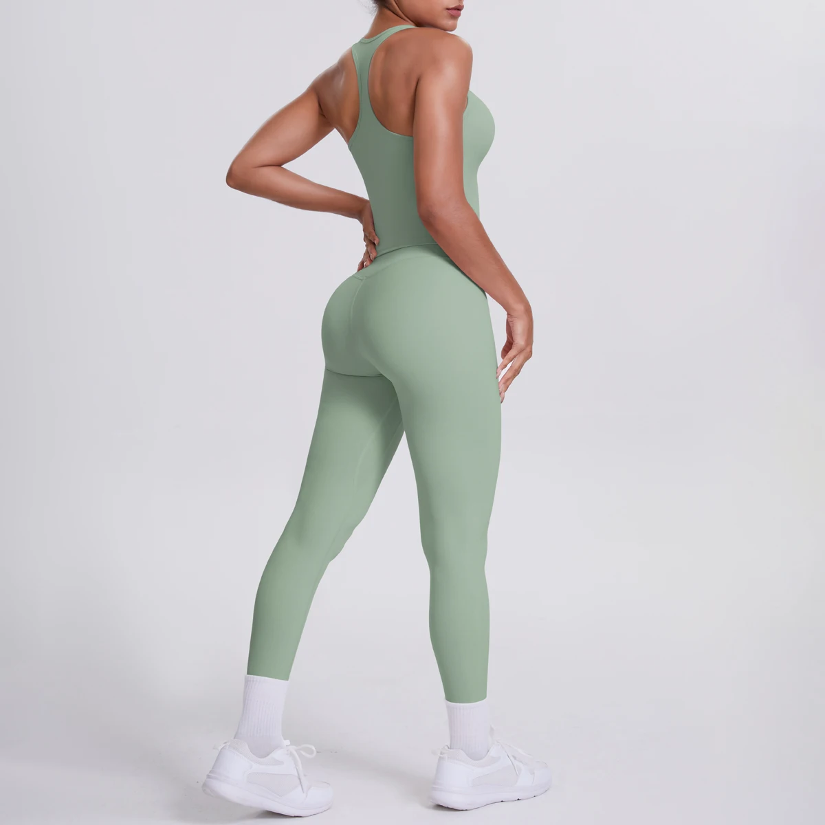 Yoga Top Set Fitness Gym Suit Training Sleeveless Sport Gym Tops Crossover Back Sports Underwear Tummy Control Slimming