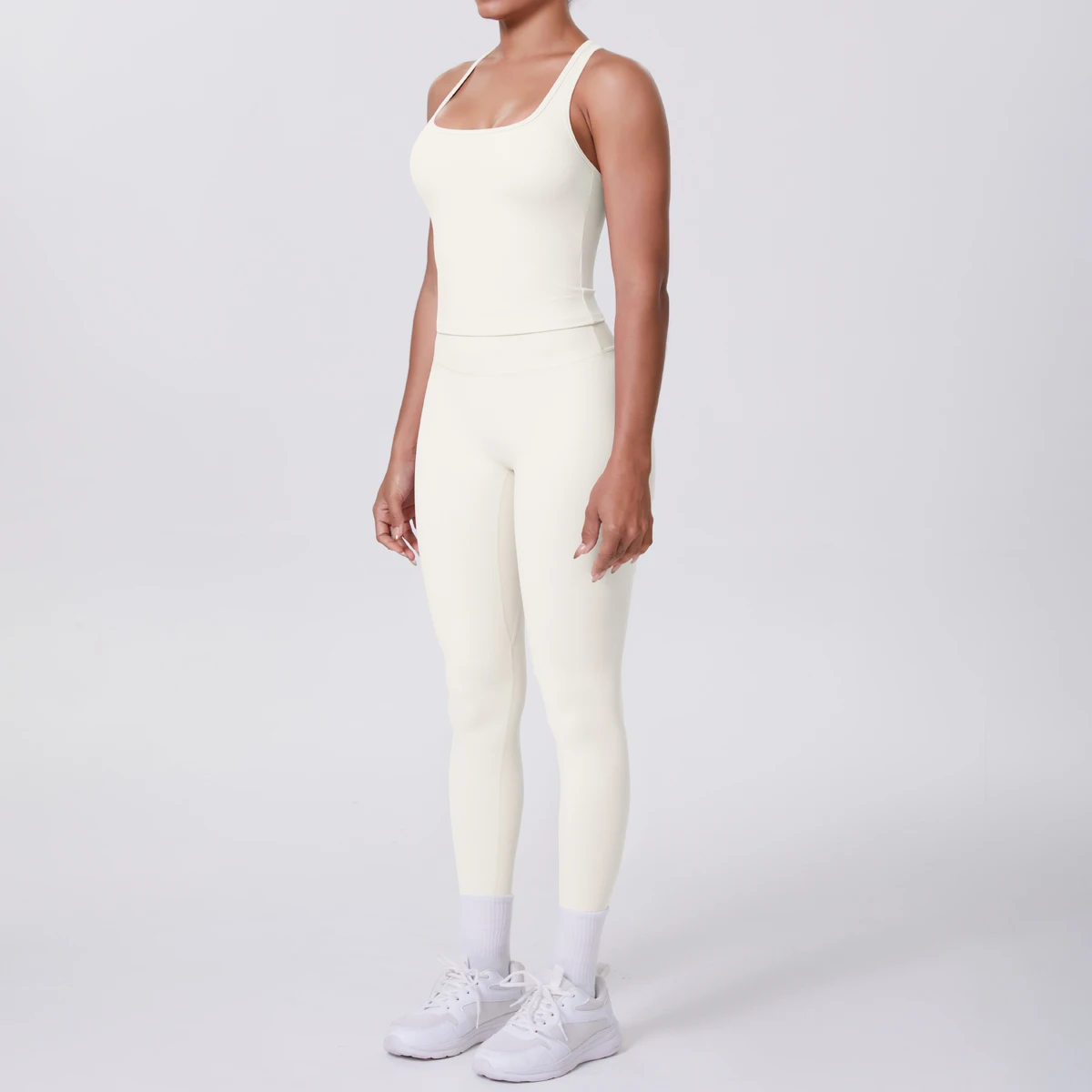 Yoga Top Set Fitness Gym Suit Training Sleeveless Sport Gym Tops Crossover Back Sports Underwear Tummy Control Slimming