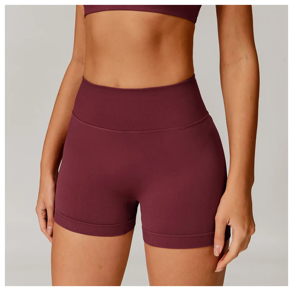 Women Sport Shorts High Waist Workout Tights Fitness Yoga Scrunch Butt Ladies Seamless Yoga Gym Running Short Pants Sportswear
