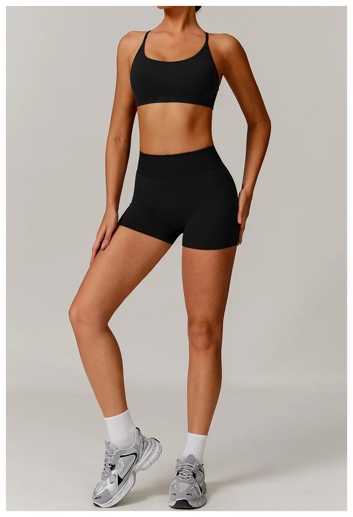 Women Sport Shorts High Waist Workout Tights Fitness Yoga Scrunch Butt Ladies Seamless Yoga Gym Running Short Pants Sportswear