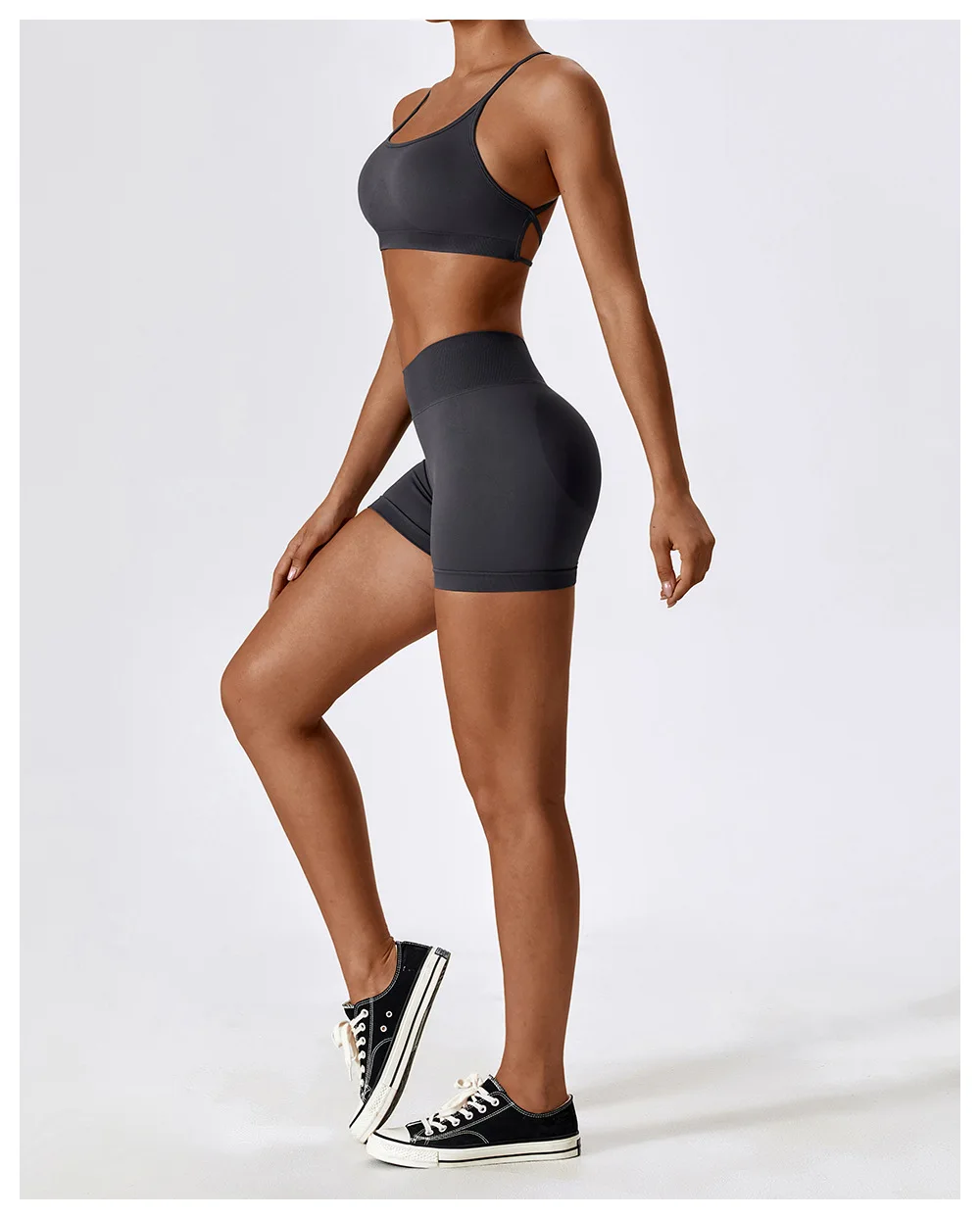 Women Sport Shorts High Waist Workout Tights Fitness Yoga Scrunch Butt Ladies Seamless Yoga Gym Running Short Pants Sportswear