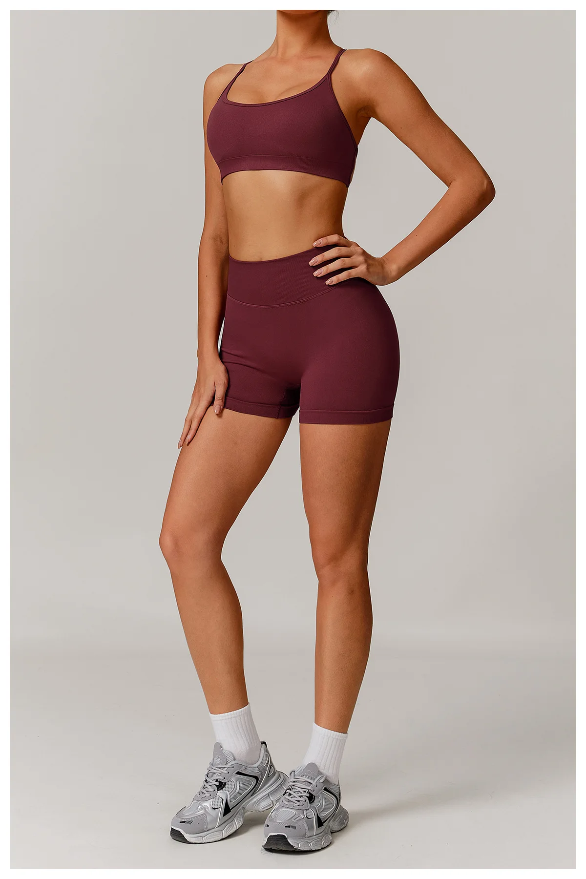 Women Sport Shorts High Waist Workout Tights Fitness Yoga Scrunch Butt Ladies Seamless Yoga Gym Running Short Pants Sportswear