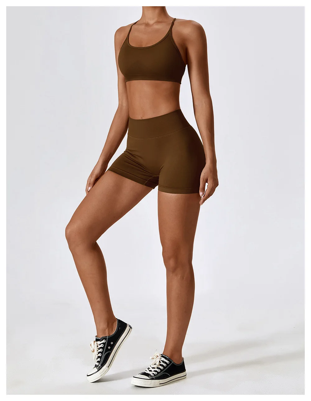 Women Sport Shorts High Waist Workout Tights Fitness Yoga Scrunch Butt Ladies Seamless Yoga Gym Running Short Pants Sportswear