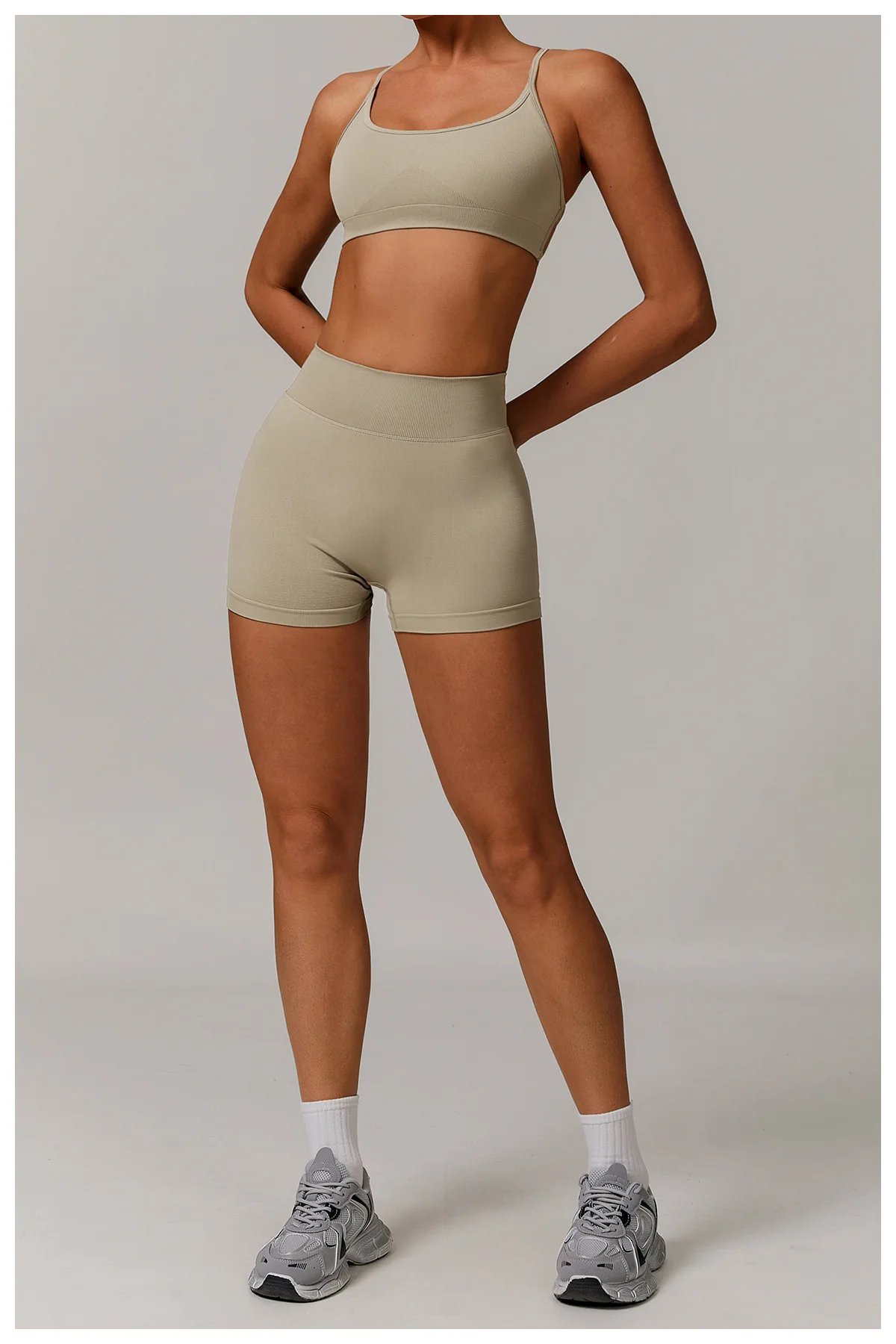 Women Sport Shorts High Waist Workout Tights Fitness Yoga Scrunch Butt Ladies Seamless Yoga Gym Running Short Pants Sportswear