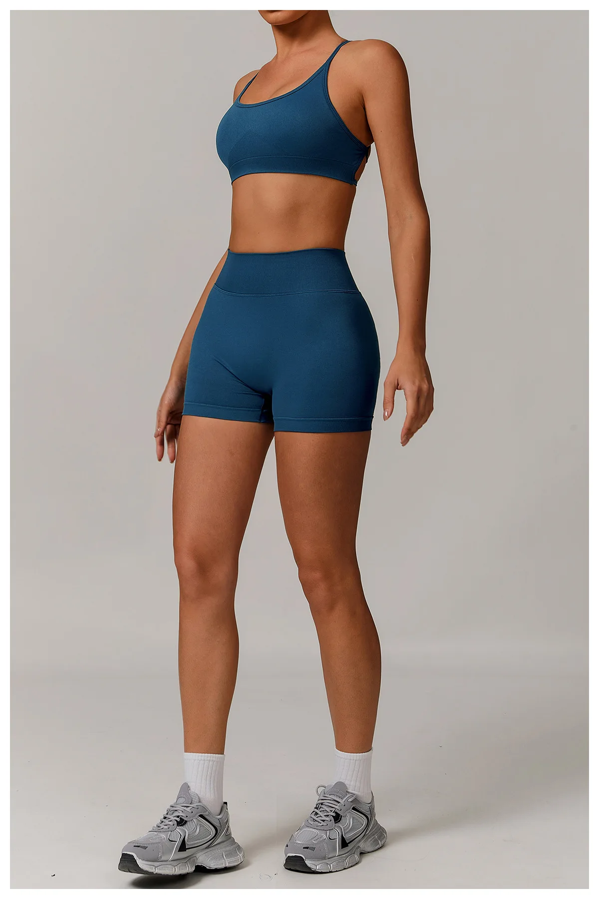 Women Sport Shorts High Waist Workout Tights Fitness Yoga Scrunch Butt Ladies Seamless Yoga Gym Running Short Pants Sportswear